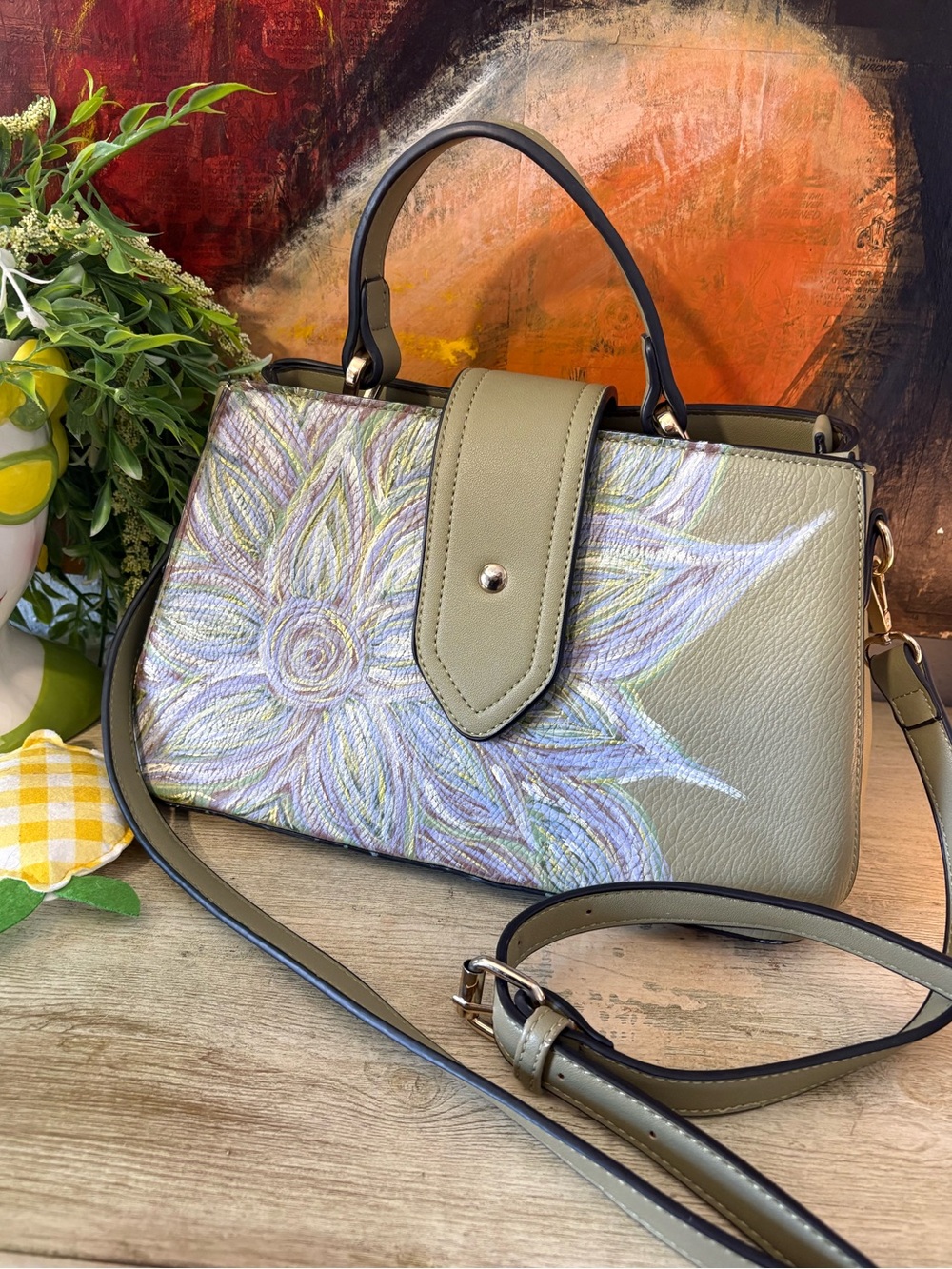 Handpainted Upcycle Purse